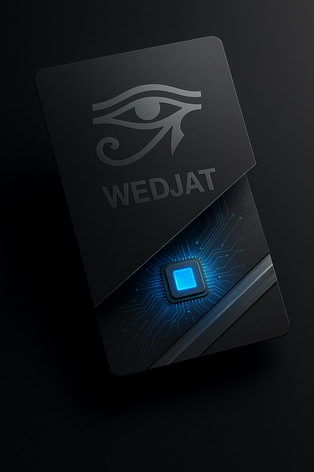 Wedjat card with chip
